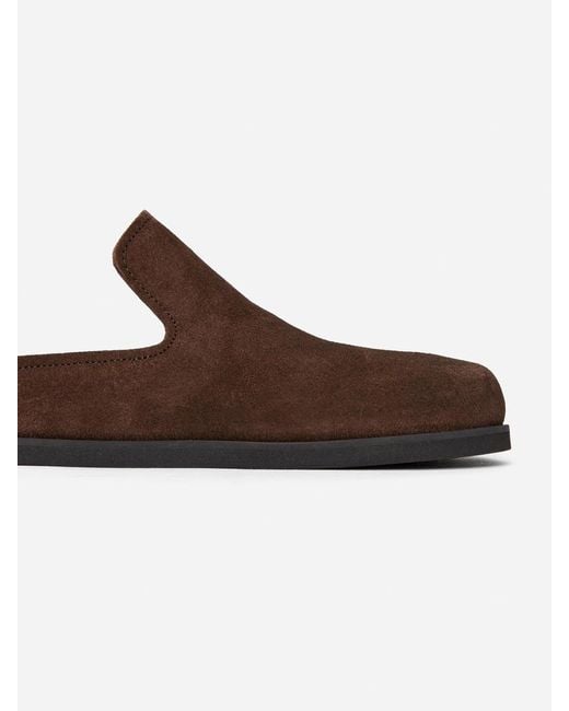 ARKET Blue Split Suede Mules