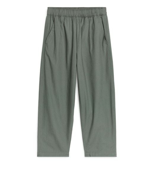 ARKET Green Herringbone Trousers for men