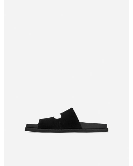 ARKET Black Suede Sandals for men
