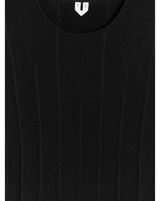 ARKET Black Rib-Knitted Top