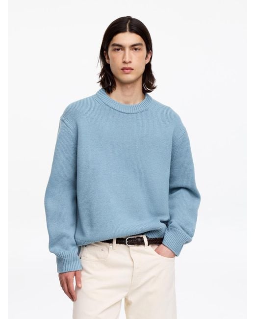 ARKET Blue Heavy Knit Wool Jumper for men