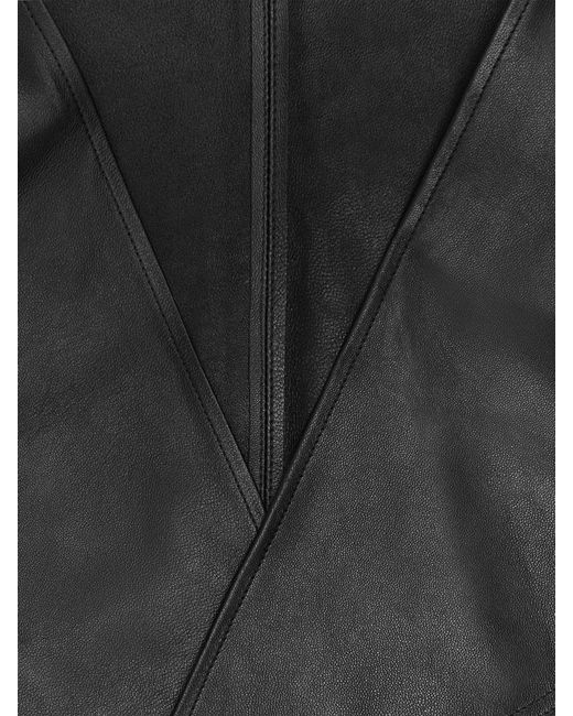 ARKET Black Leather Triangle Scarf