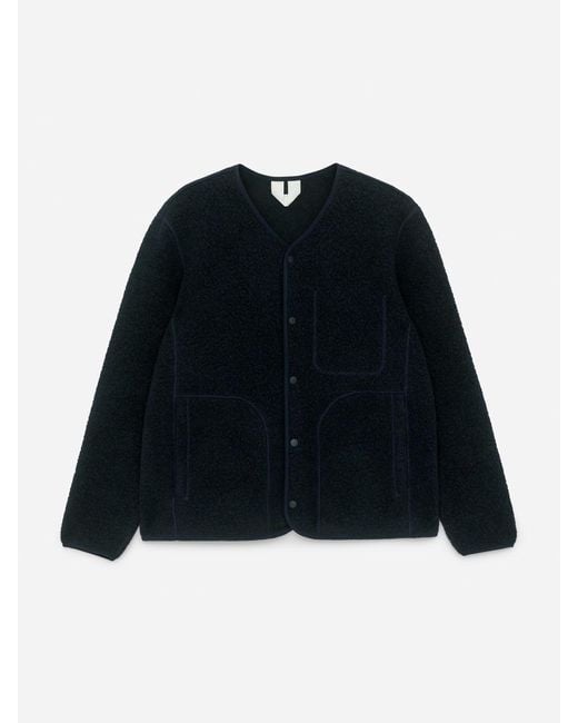 ARKET Blue Wool-Blend Fleece Jacket for men
