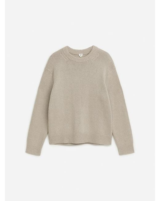 ARKET Natural Heavy Knit Wool Blend Jumper for men