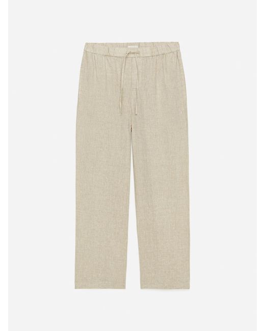 ARKET Natural Relaxed Linen Trousers for men