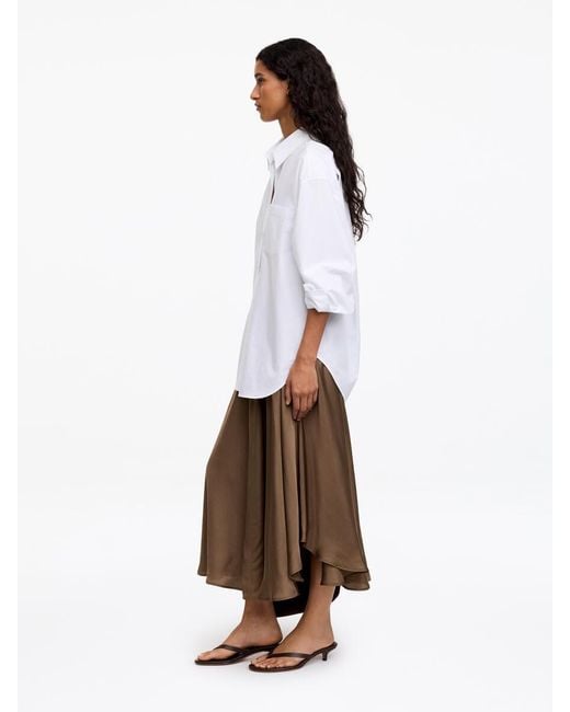 ARKET White Wide Drawstring Skirt