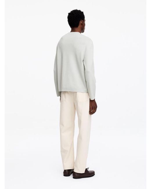 ARKET White Relaxed Cotton Blend Jumper for men
