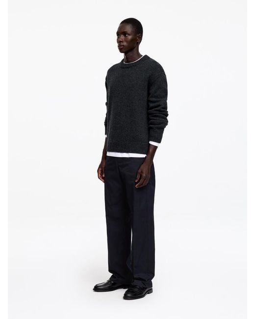 ARKET Blue Relaxed Cotton Twill Trousers for men