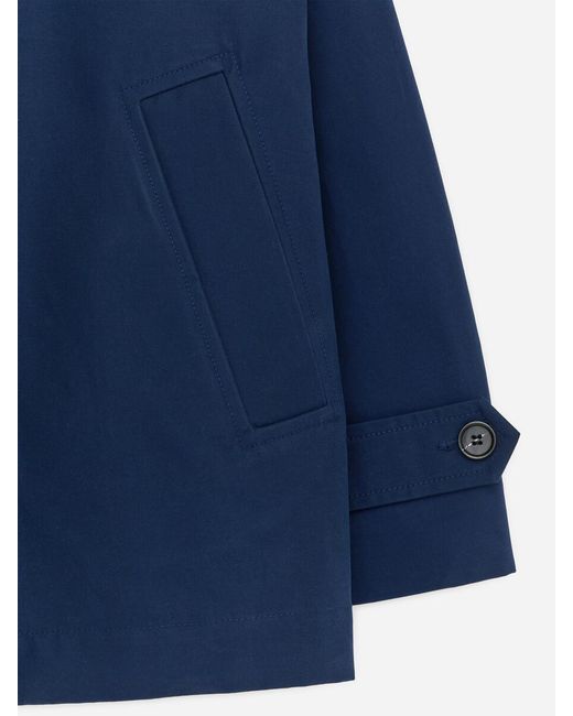 ARKET Blue Funnel-Collar Cotton Jacket