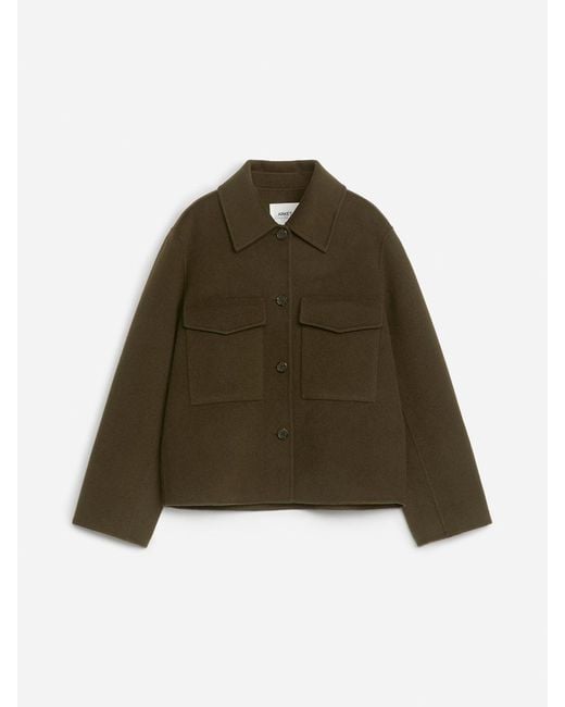 ARKET Green Penny Martin And Wool Overshirt