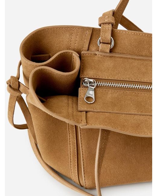 ARKET Blue Split Leather Tote Bag