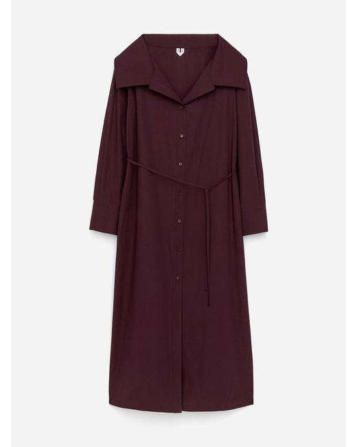 ARKET Purple Open-Collar Dress