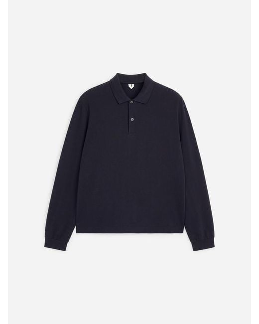 ARKET Blue Cotton Piqué Polo Shirt for men