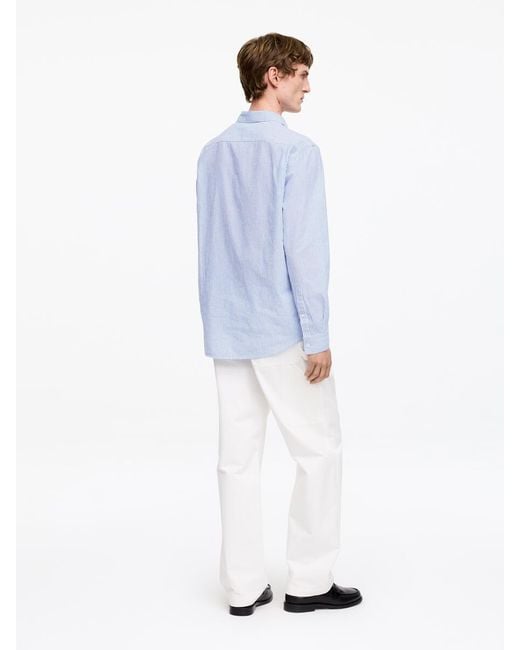 ARKET Blue Cotton Blend Shirt for men