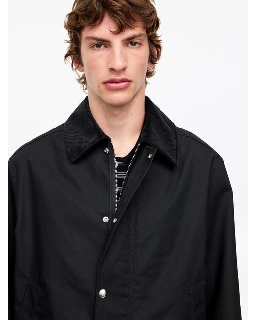 ARKET Black Short Waxed Jacket for men