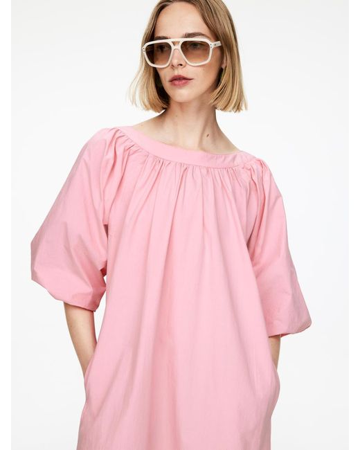 ARKET Pink Kleid Mit Ballonärmeln