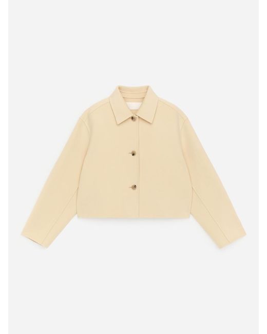 ARKET White Doublé Wool-Blend Overshirt