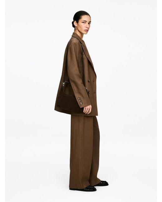ARKET Black Split Suede Bag