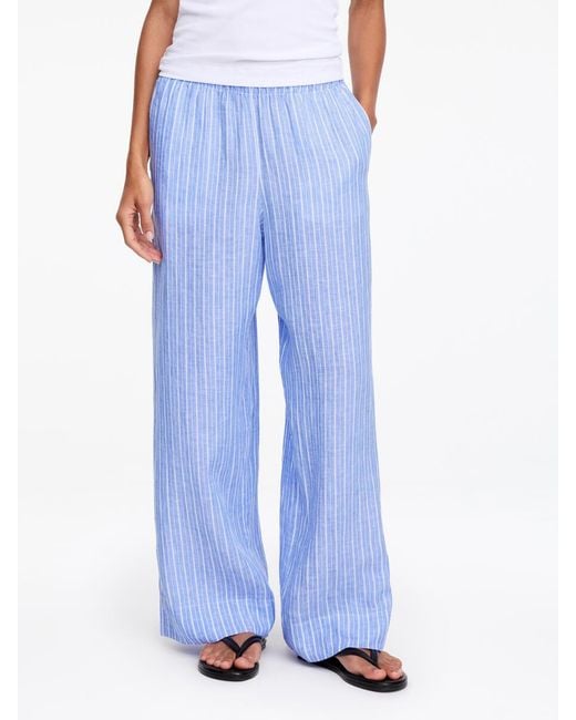 ARKET Blue Linen Trousers