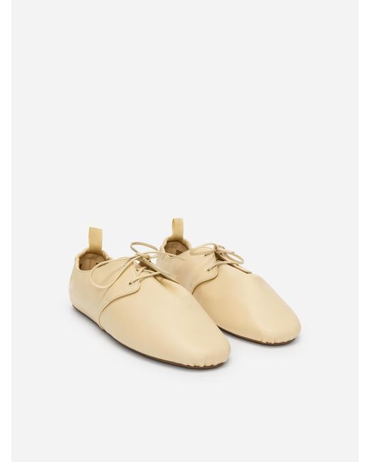ARKET Natural Soft Leather Lace-Up Shoes