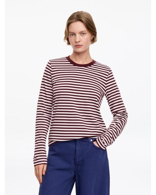 ARKET Red Signature Long-Sleeve T-Shirt