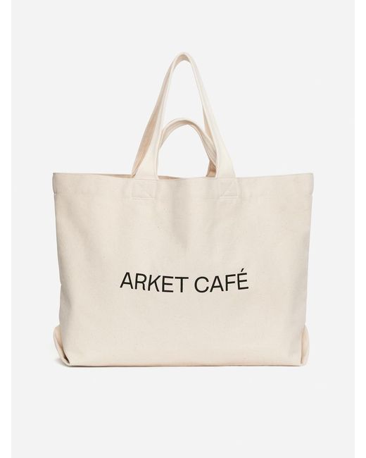 ARKET White Café Canvas Tote