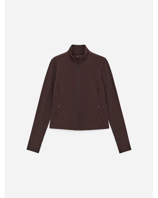 ARKET Brown Soft Zip-Up Training Jacket