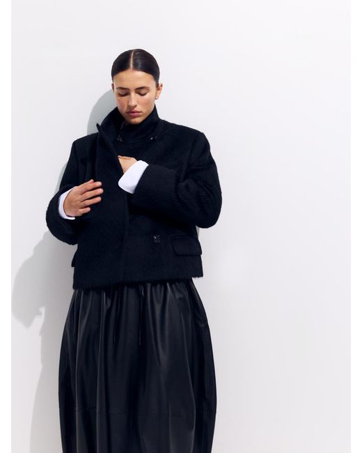 ARKET Black Wool-Alpaca Blend Jacket