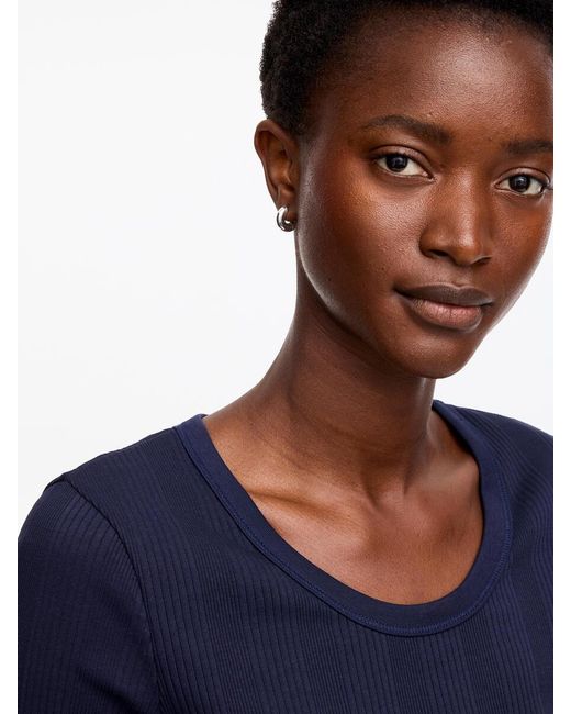 ARKET Blue Rib T-Shirt