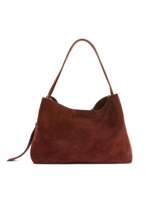 ARKET Brown Suede Shoulder Bag