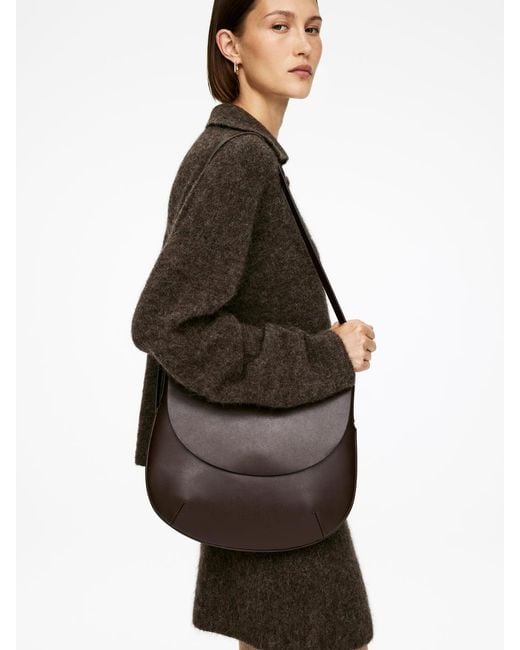 ARKET Brown Schultertasche Aus Leder