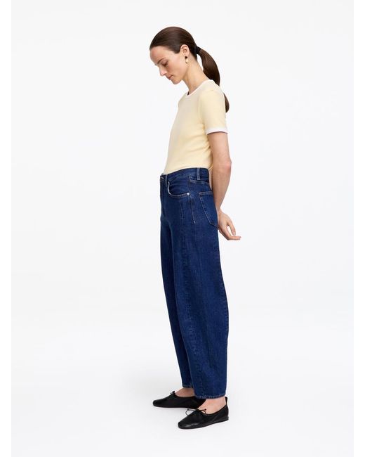 ARKET Blue Ribbed T-Shirt