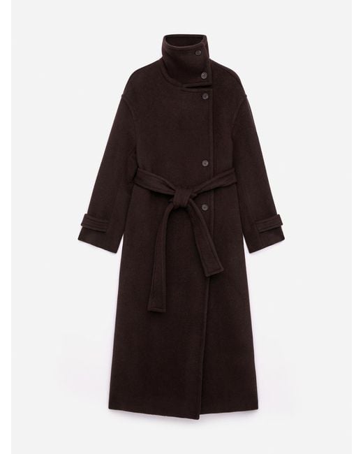 ARKET Black Oversized Wool-Blend Coat