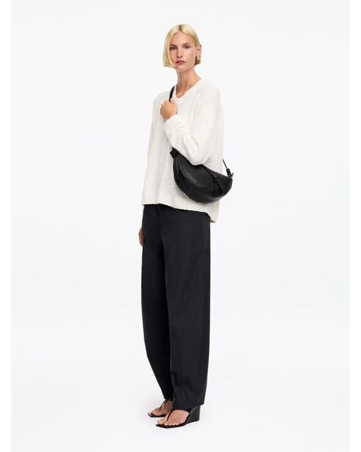 ARKET Natural Crescent Leather Bag