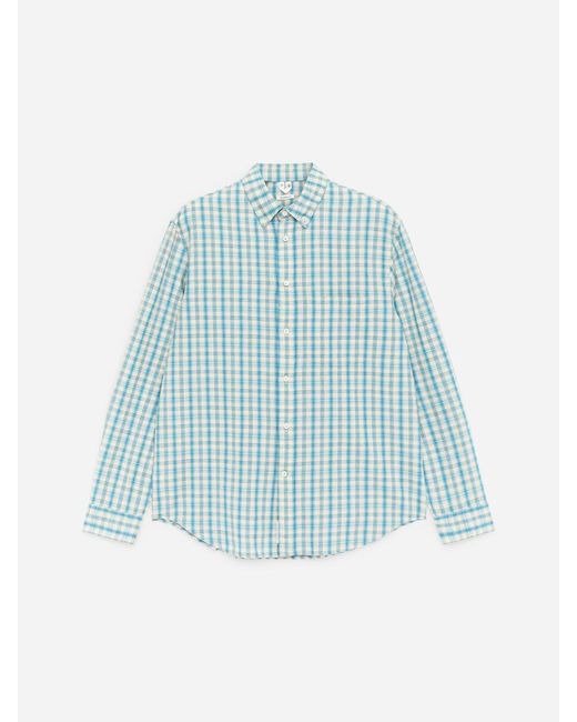 ARKET Blue Relaxed Cotton Linen Shirt for men