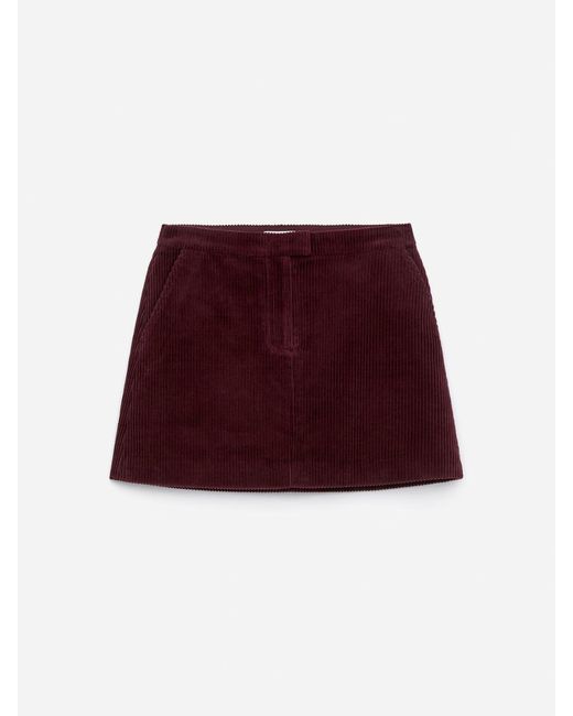 ARKET Red Corduroy Mini Skirt