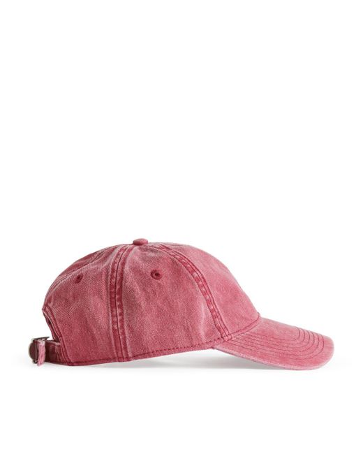 ARKET Pink Washed Cotton Cap