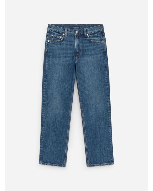 ARKET Blue Jade Cropped Slim Jeans