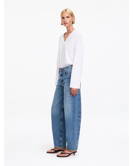 ARKET Blue Bloom Barrel Jeans