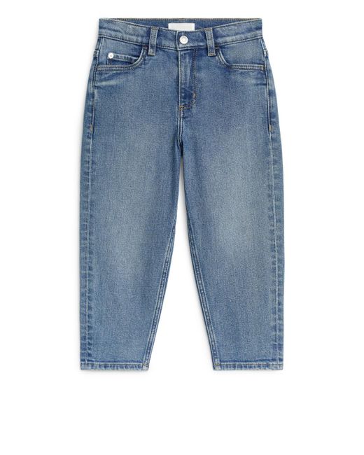 ARKET Blue Tapered Stretch Jeans