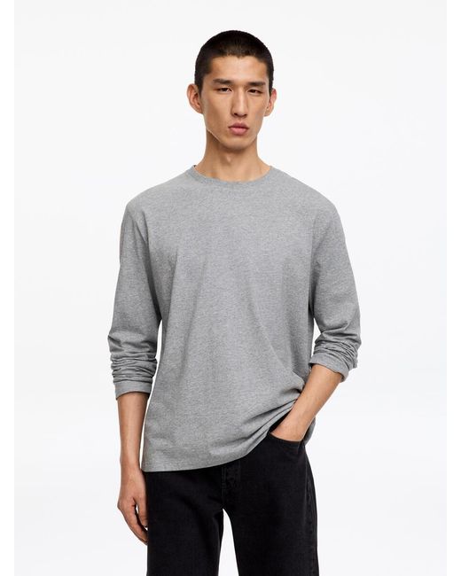 ARKET Gray Regular Long-Sleeve T-Shirt for men