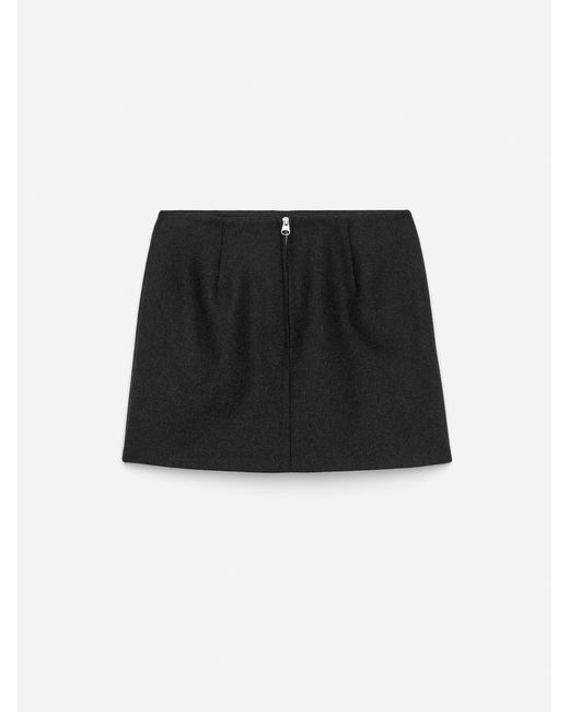ARKET Black Wool-Blend Mini Skirt