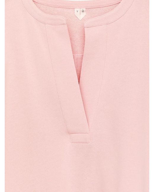 ARKET Pink Open-Placket Sweatshirt