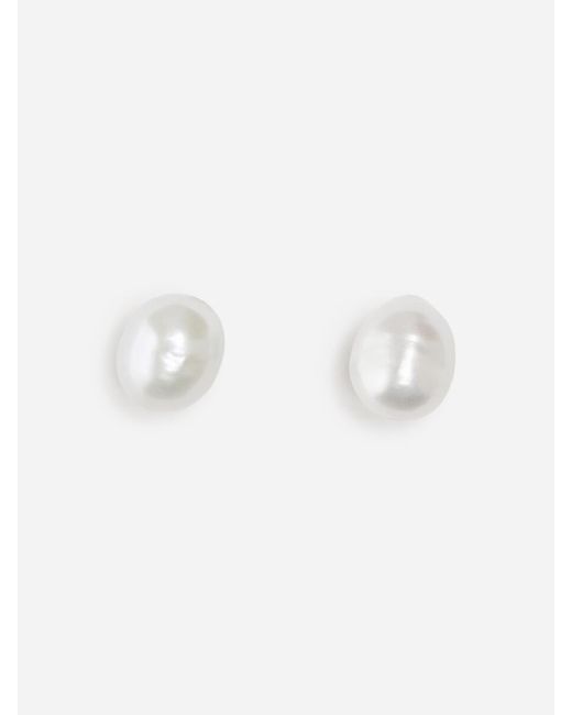 ARKET Brown Pearl Stud Earrings