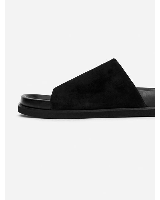 ARKET Black Suede Sandals