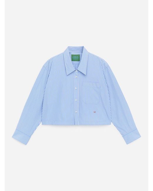 ARKET Blue And Laila Gohar Cropped Shirt