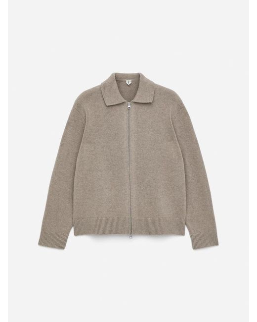 ARKET Strickjacke Aus Wolle Mit Reißverschluss in White für Herren