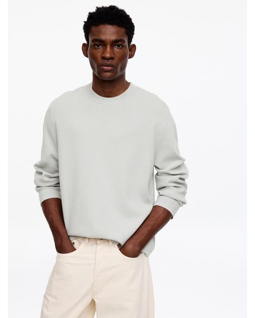 ARKET White Relaxed Cotton Blend Jumper for men