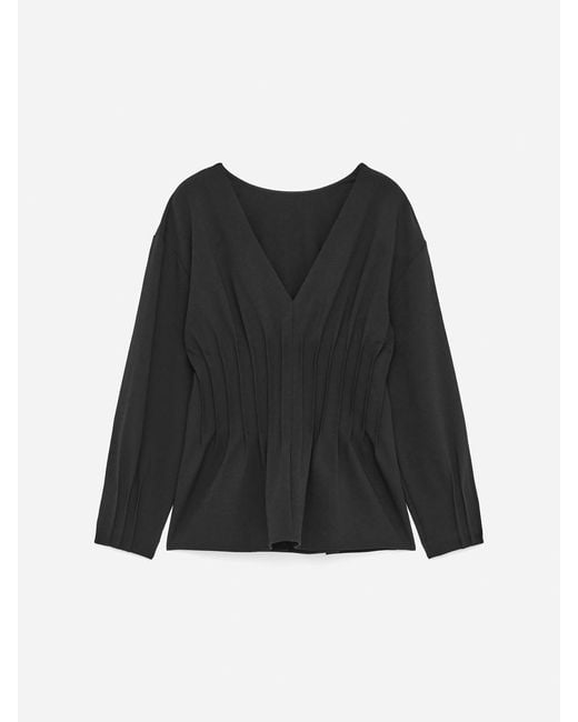 ARKET Black Pleated Top