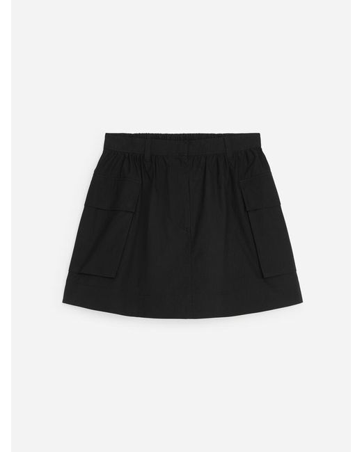 ARKET Black Pima Cotton Skirt